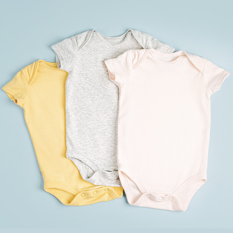 シンプルロンパース(オーガニックコットン) - 画像 (2)