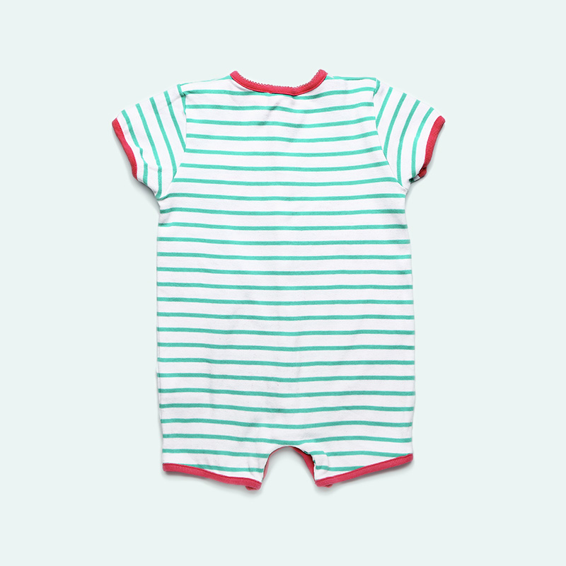 しましまロンパース（オーガニックコットン） - 画像 (2)