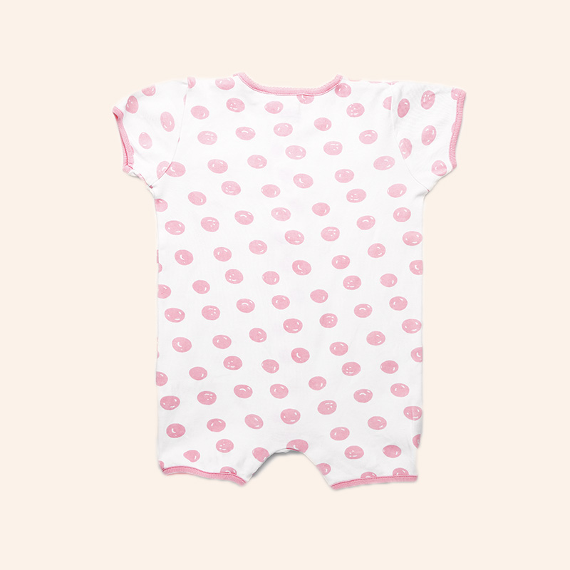 水玉ロンパース（オーガニックコットン） - 画像 (2)