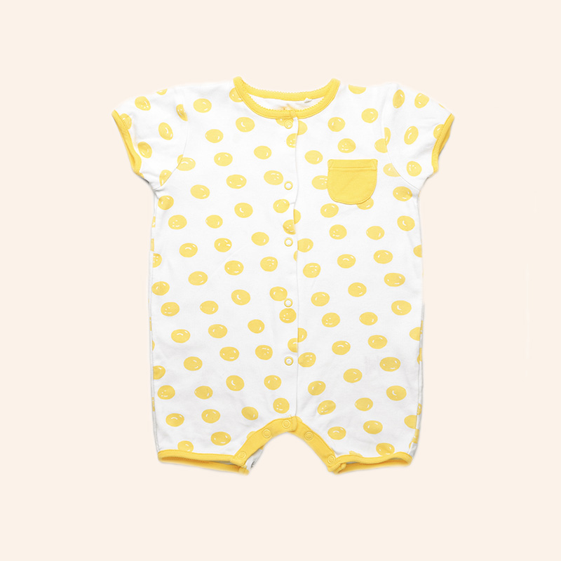 水玉ロンパース（オーガニックコットン） - 画像 (3)